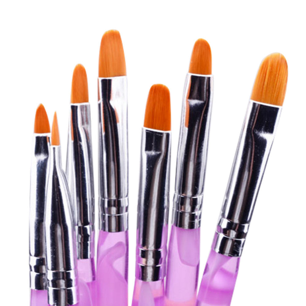 Nail supplies pen brush Acrylic rod round head phototherapy pen 7 sets of pens ted set Pen