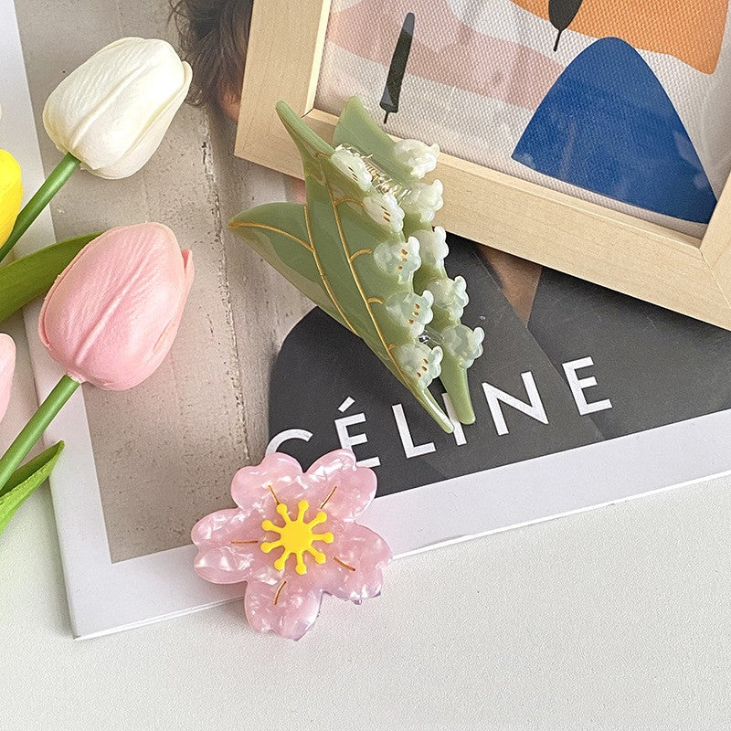 Flower Cherry Blossom Bell Orchid Grab Clip