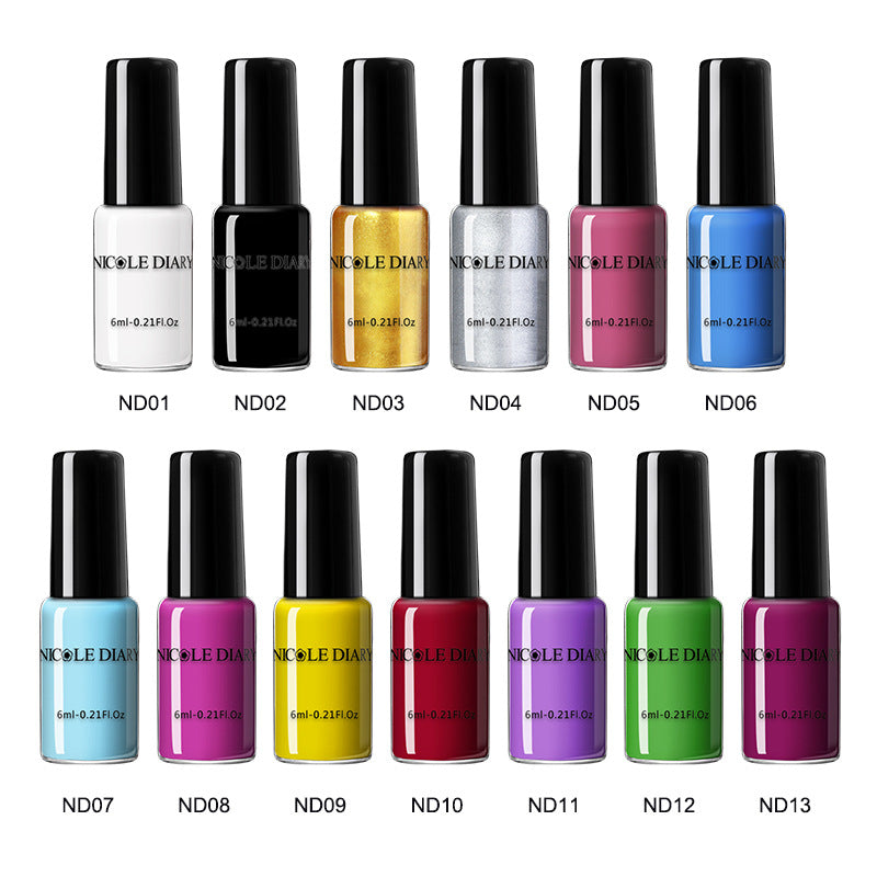 Nicole Dairy Simple Home ted Quick-drying Nail Beauty Print Oil