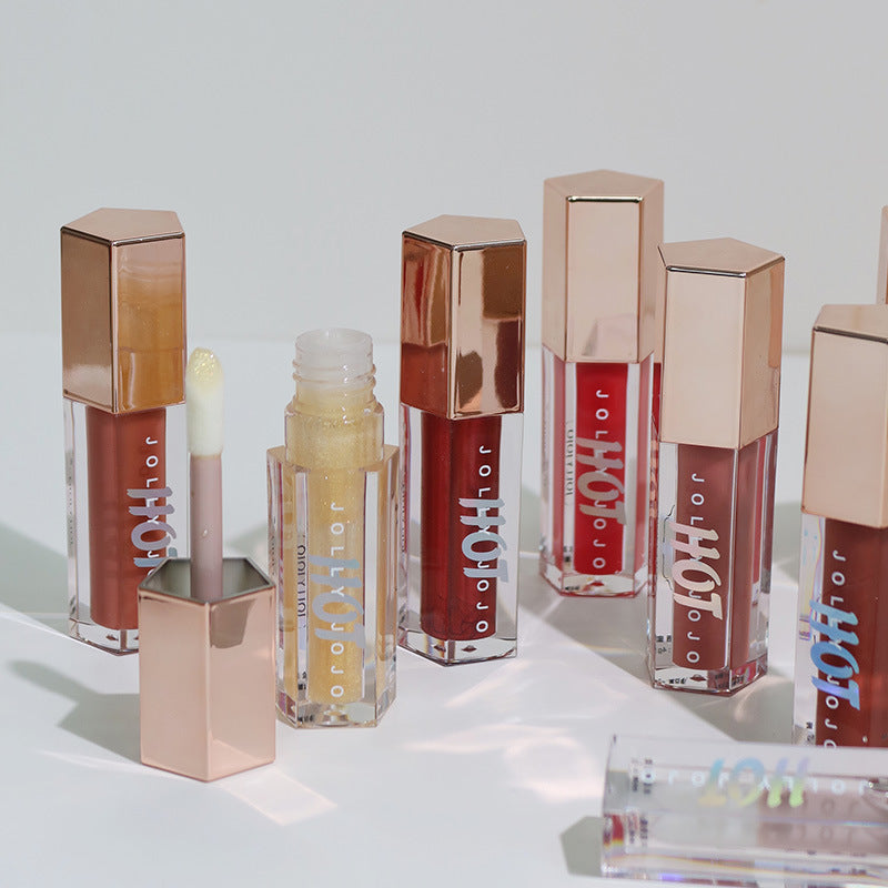 Jolyjolo Transparent Lip Gloss Highlight Brightening Full Lips Lip Lacquer