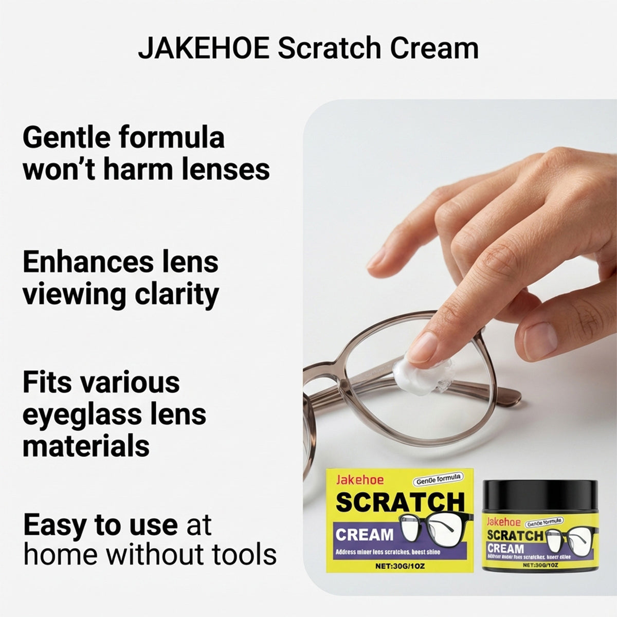 Jakehoe Eyeglass Scratch Nourishing Cream