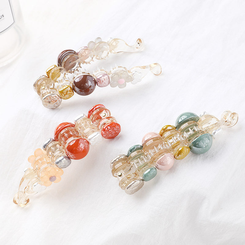 South Korean color clip with banana hair clip