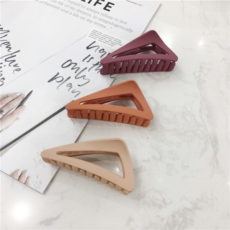 Retro ins wind frosted texture color plastic hairpin new