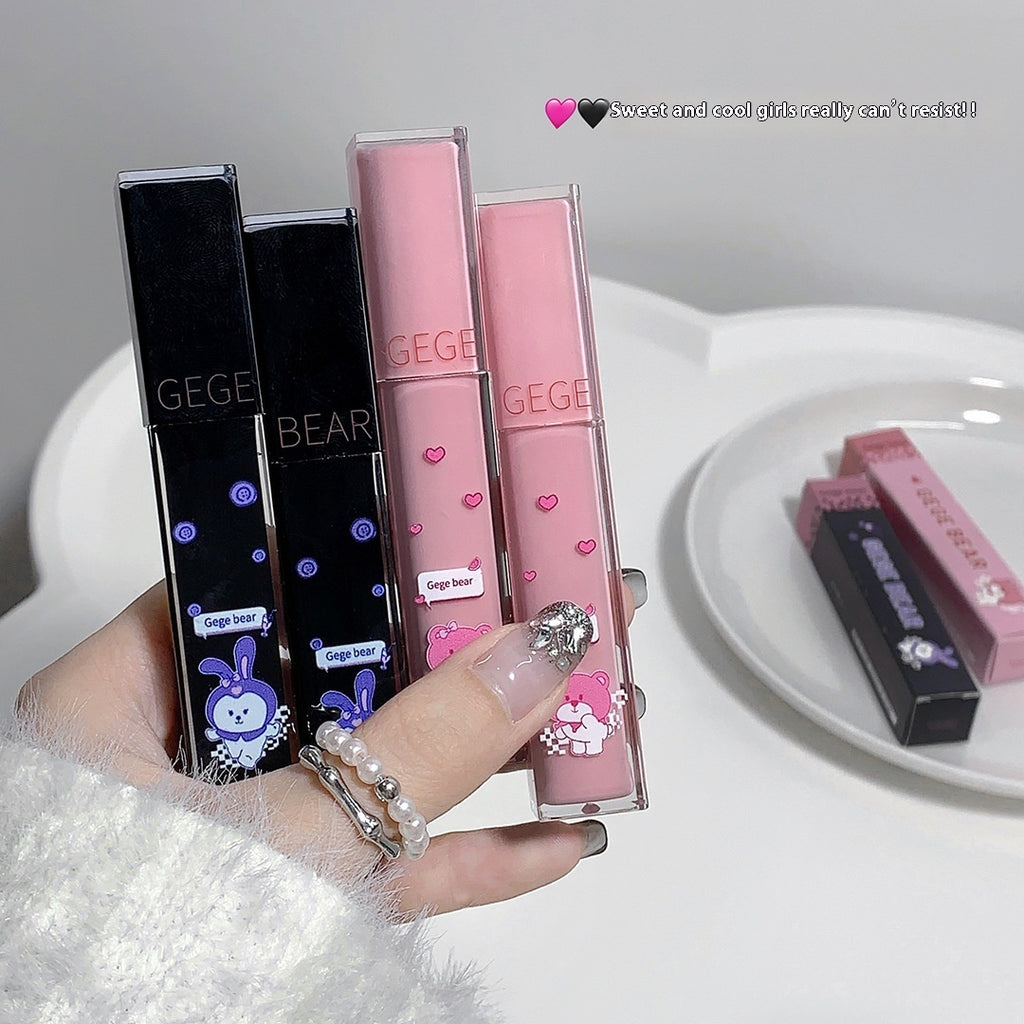 Gege Bear Color Lip Lacquer Lasting No Stain On Cup