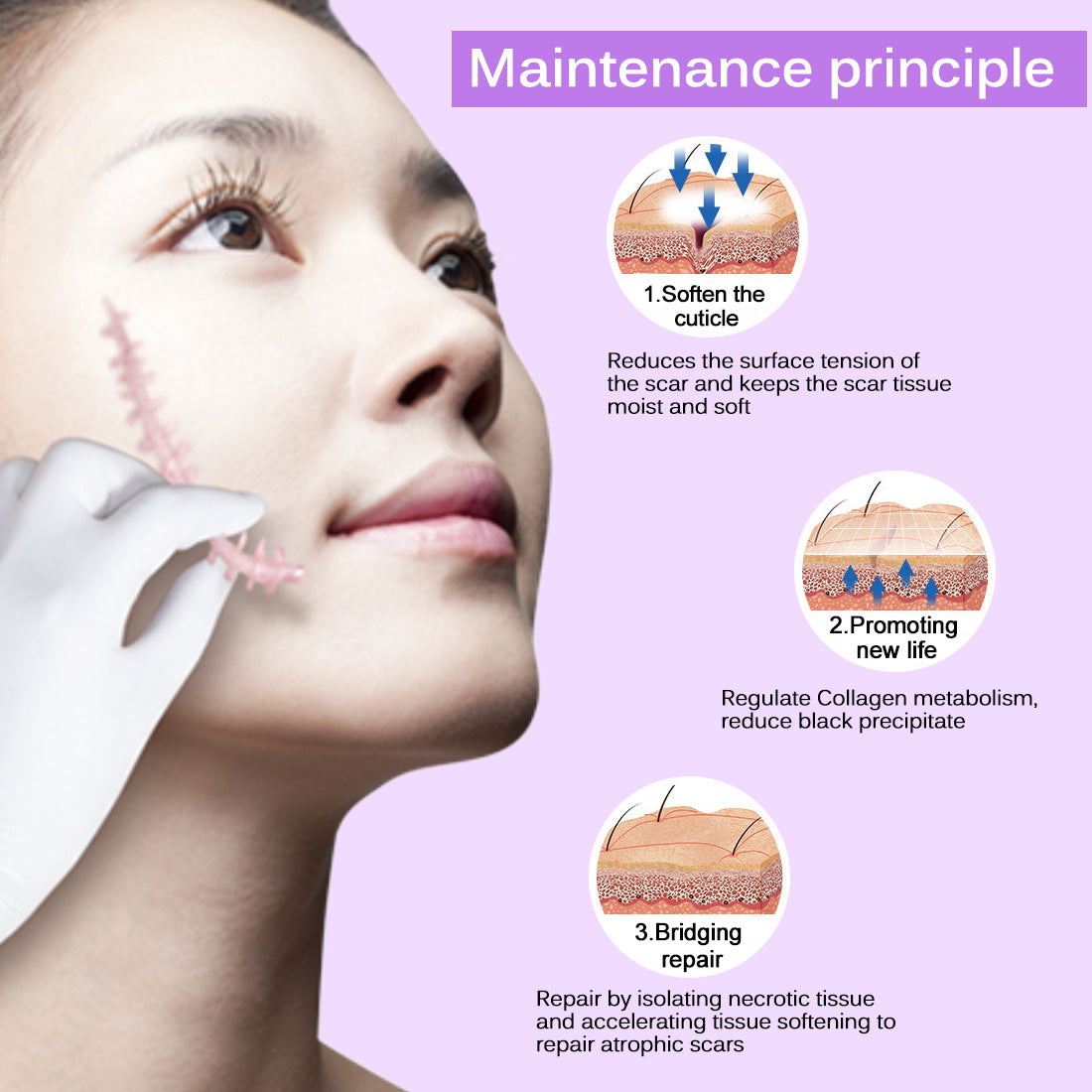 Elaimei Skin Rebound Scarless Cream Scar Removal Cream Face Cream For Face Acne Scar Stretch Marks Skin Repair Face Cream