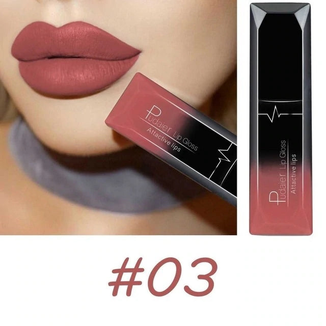 Pudaier Makeup matte matte lip gloss lipstick