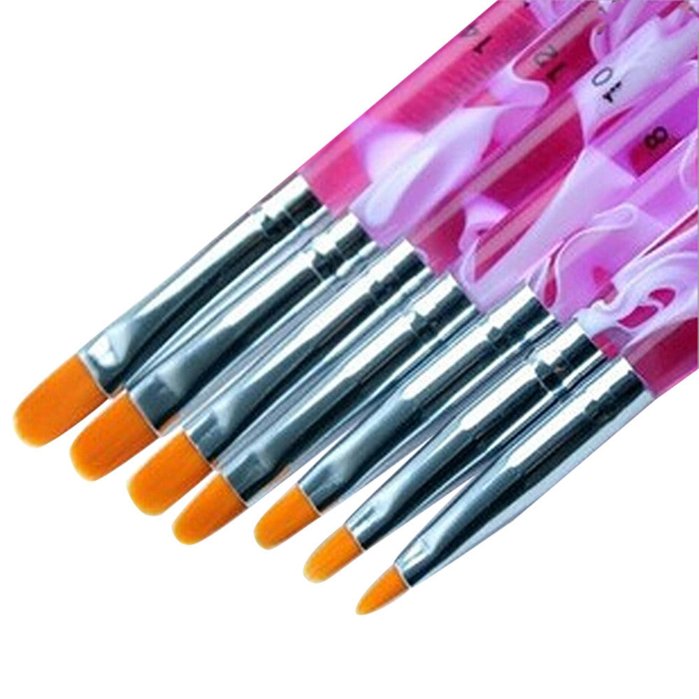 Nail supplies pen brush Acrylic rod round head phototherapy pen 7 sets of pens ted set Pen