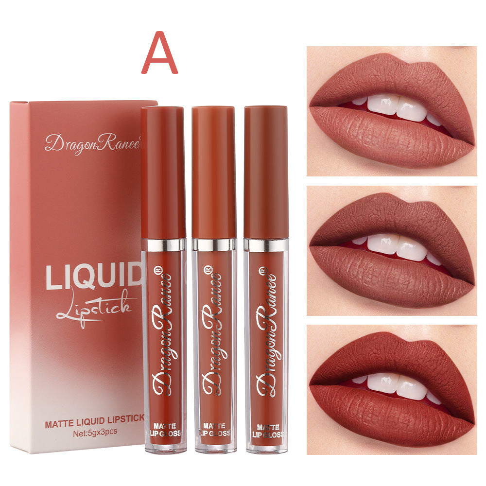 Dragon Ranee 3 Pack Suit Lip Lacquer Velvet Matte Matte