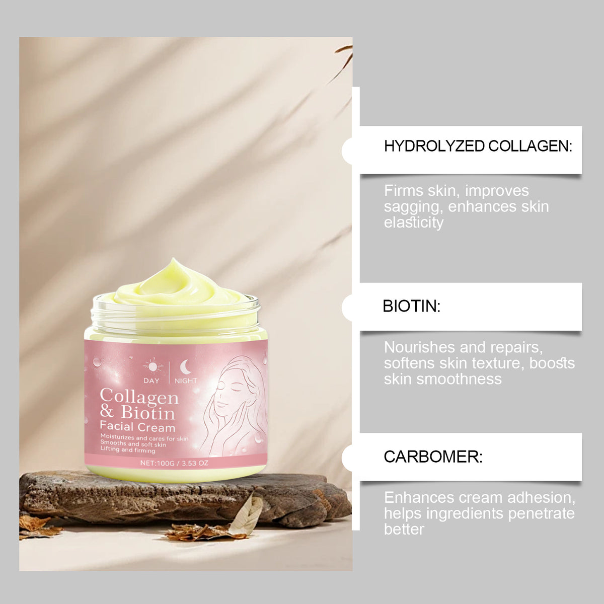 Collagen & Biotin Day And Night Cream