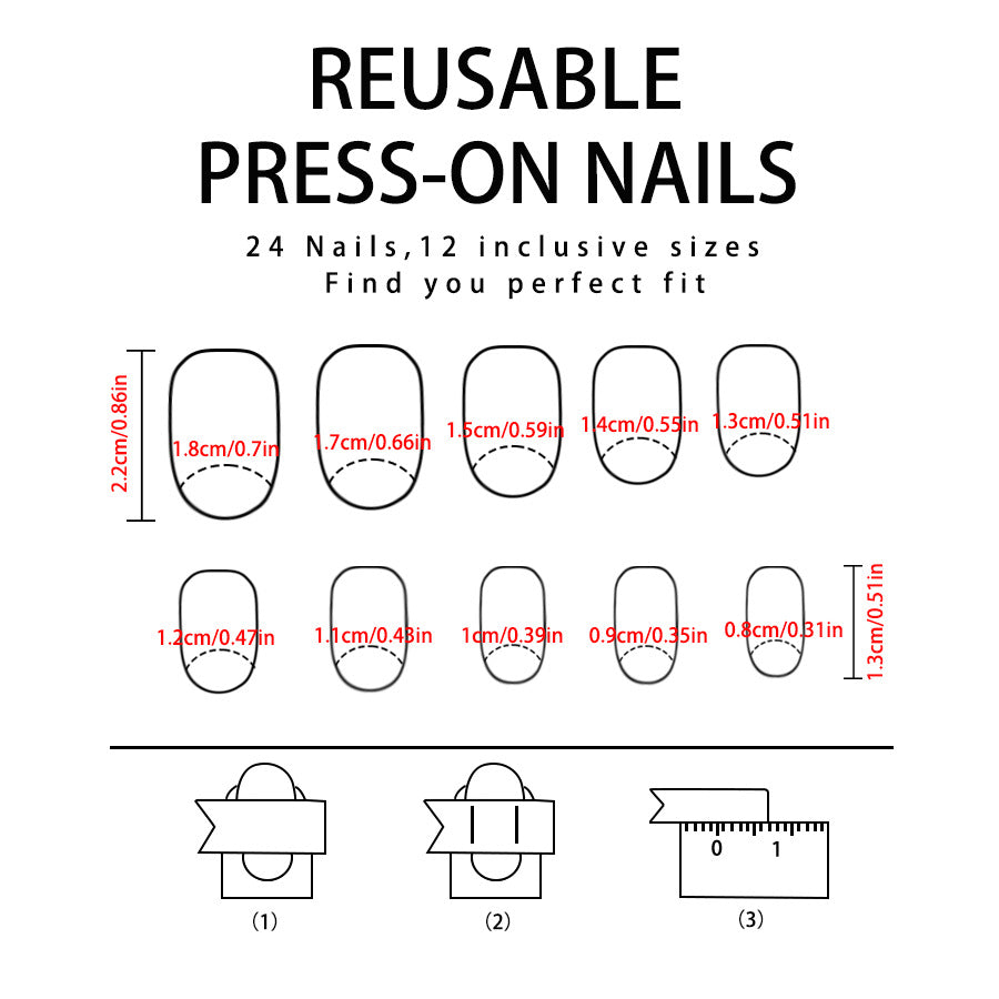 Wear Simple Frosted White Short Nail Tip Patch