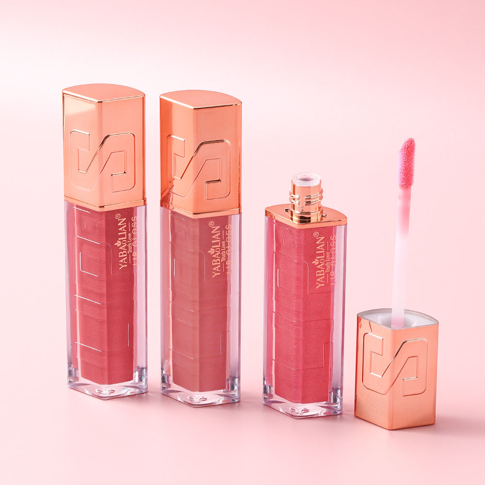 Yabaolian Makeup Hyaluronic Acid Water Light Shimmer Sequins Lip Lacquer