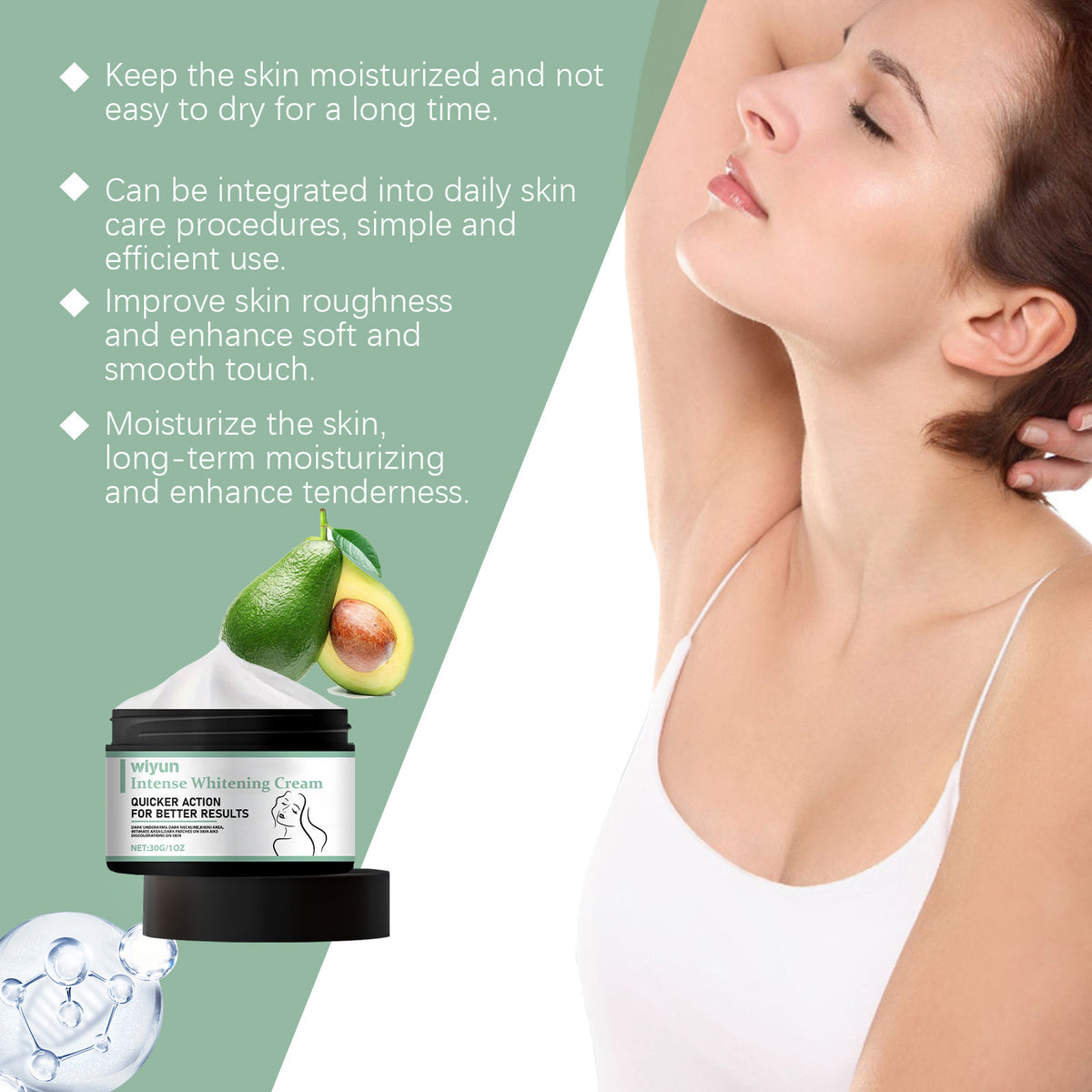 Wiyun Body Neck Cream Mild Formula Clear