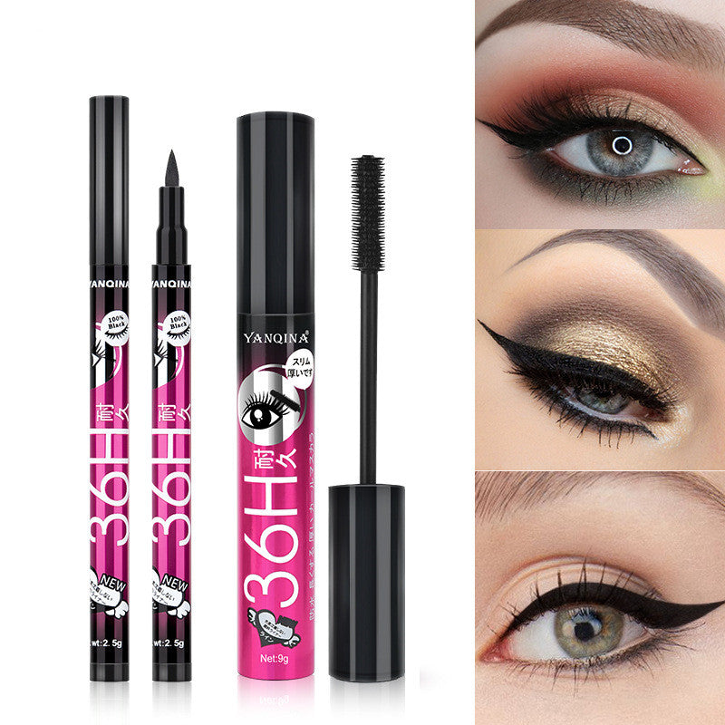 Yanqina Eyeliner and Mascara Combo 2 Makeup Set