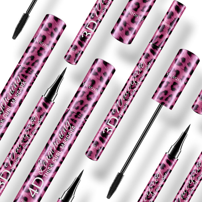 Yanqina Makeup Red Leopard Eyeliner and Mascara Set