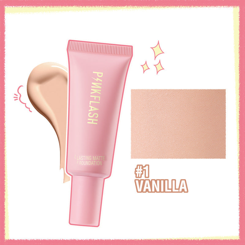 Pink Flash Matte Liquid Foundation Oil Control Nude Makeup