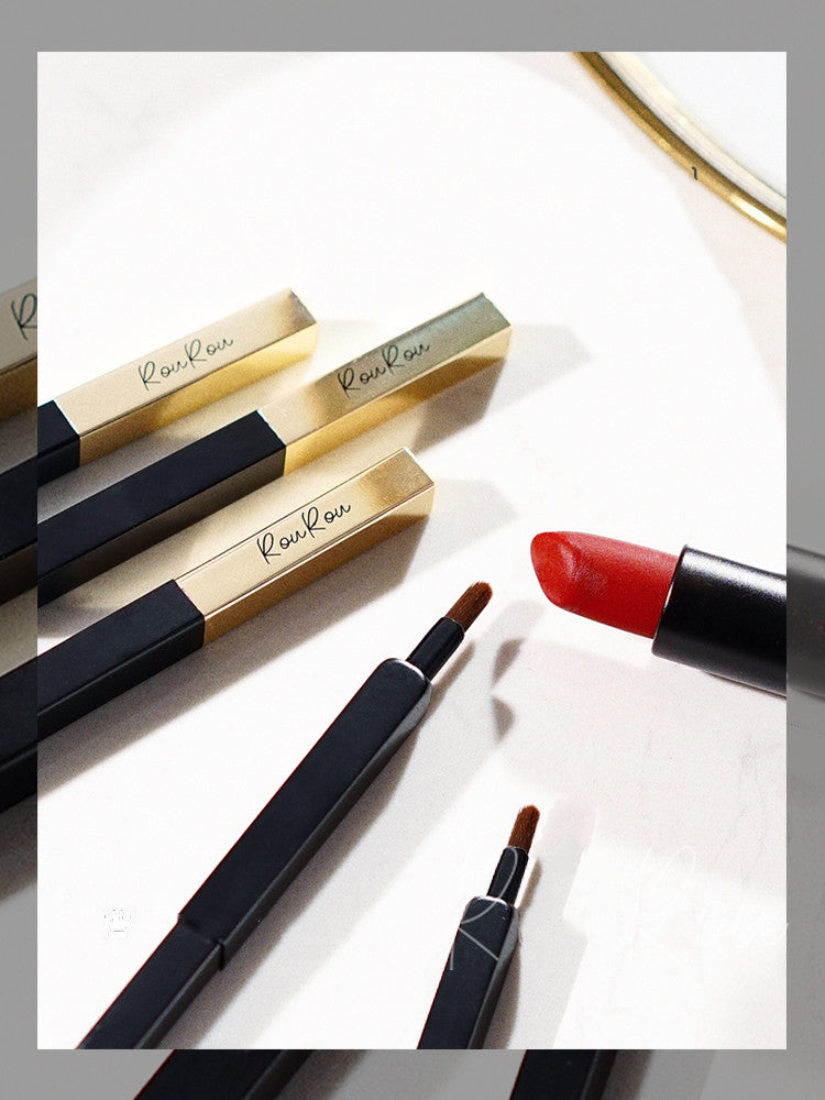 RouRou Female Retractable Lip Brush Portable Lipstick Lip Balm Lip Glaze