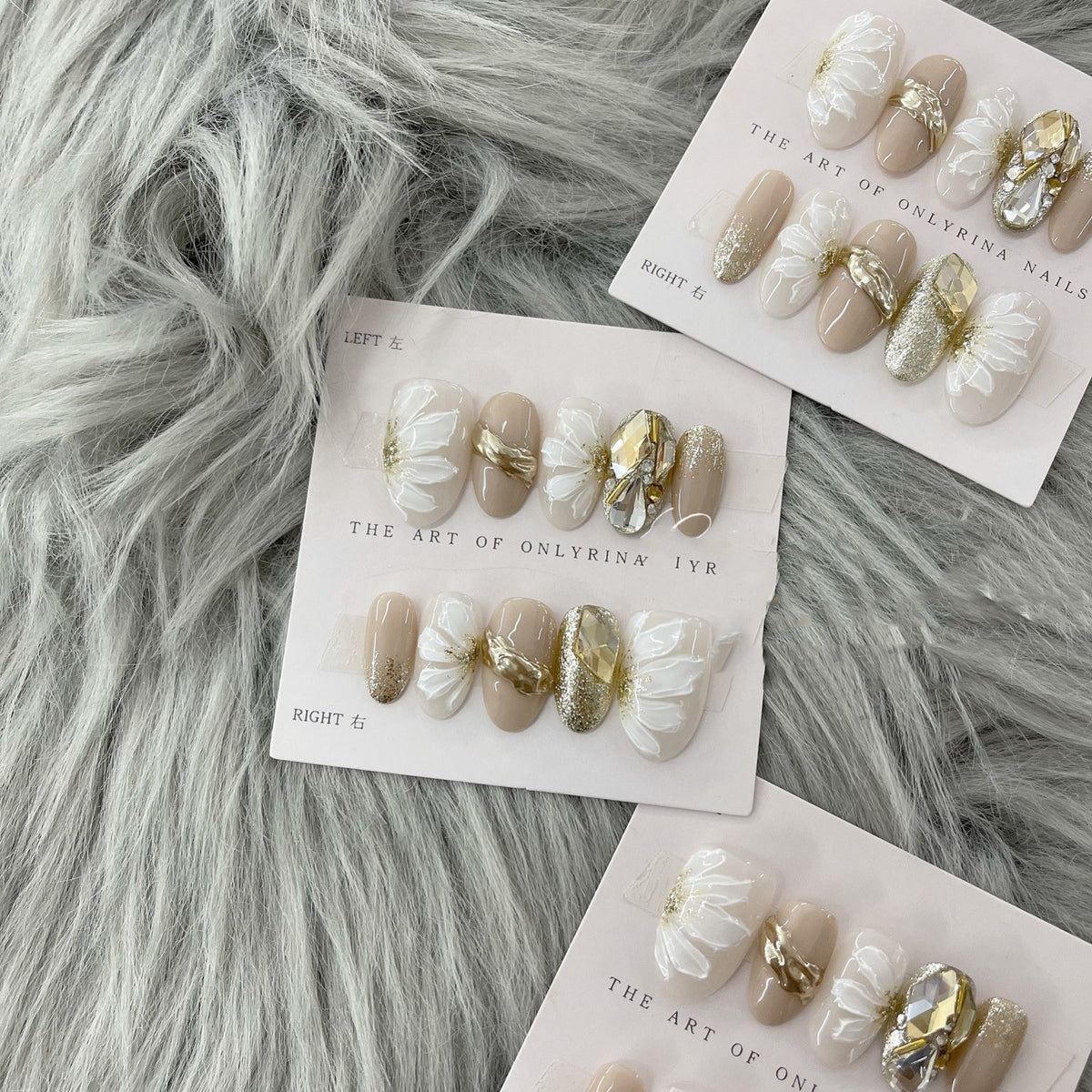 Original Light Luxury Hand-ted Flower Handmade Nail Patch
