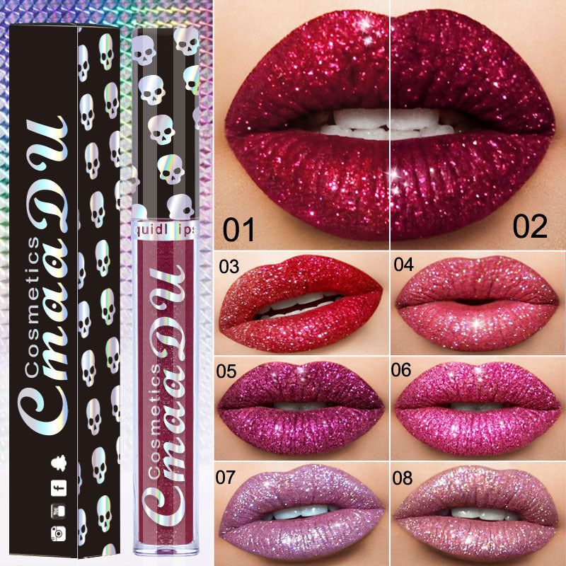 CmaaDu Diamond Symphony Lip Gloss Shiny Metallic Lip Gloss Lipstick