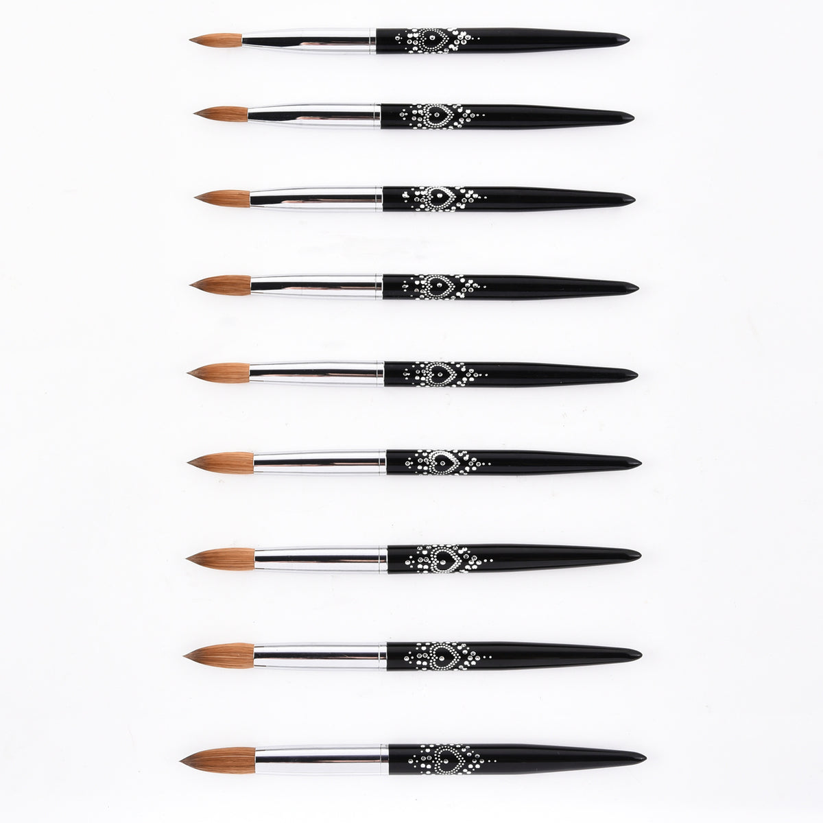 Multi-Specification Mink Hair Manicure Brush Flat Head Nail Polish Glue ted Phototherapy Pen