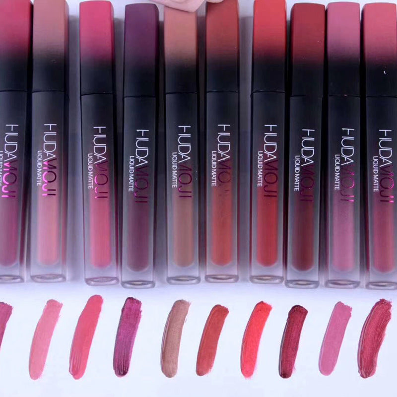 HudaMoji New 12 Matte Lip Glaze Lip Makeup Set