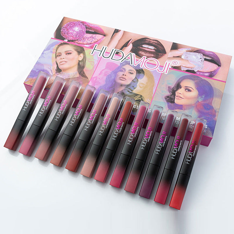HudaMoji New 12 Matte Lip Glaze Lip Makeup Set