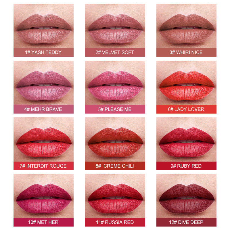 IMagic Red Tube Lipstick Series Matte Lip Balm Lasts Forever
