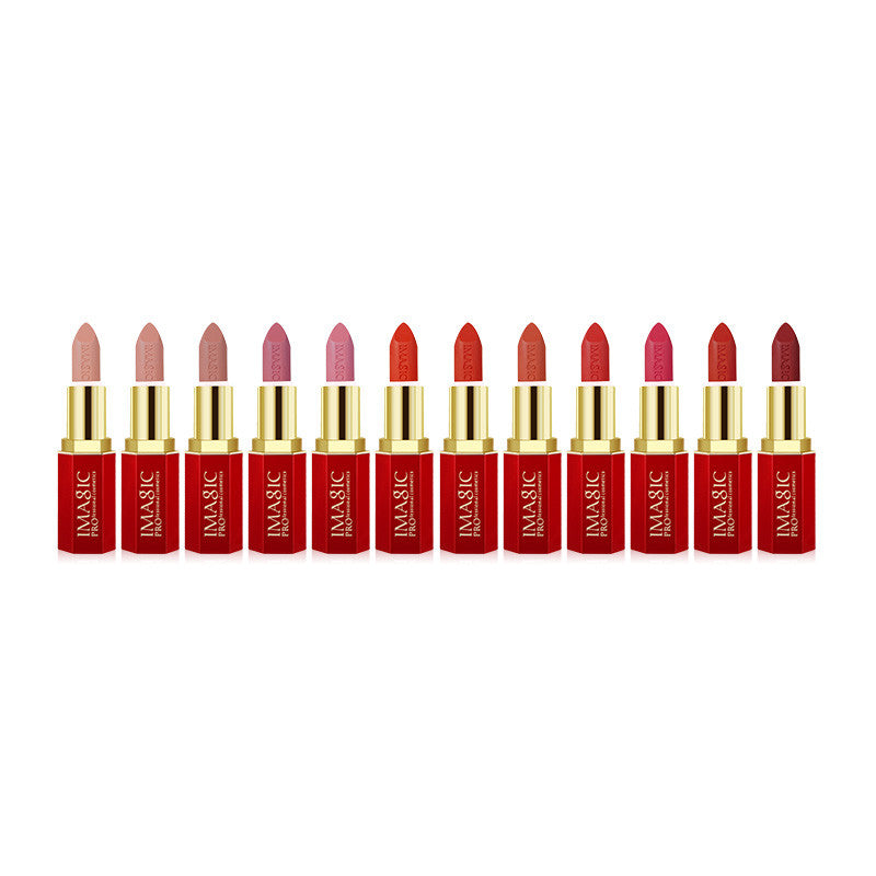IMagic Red Tube Lipstick Series Matte Lip Balm Lasts Forever