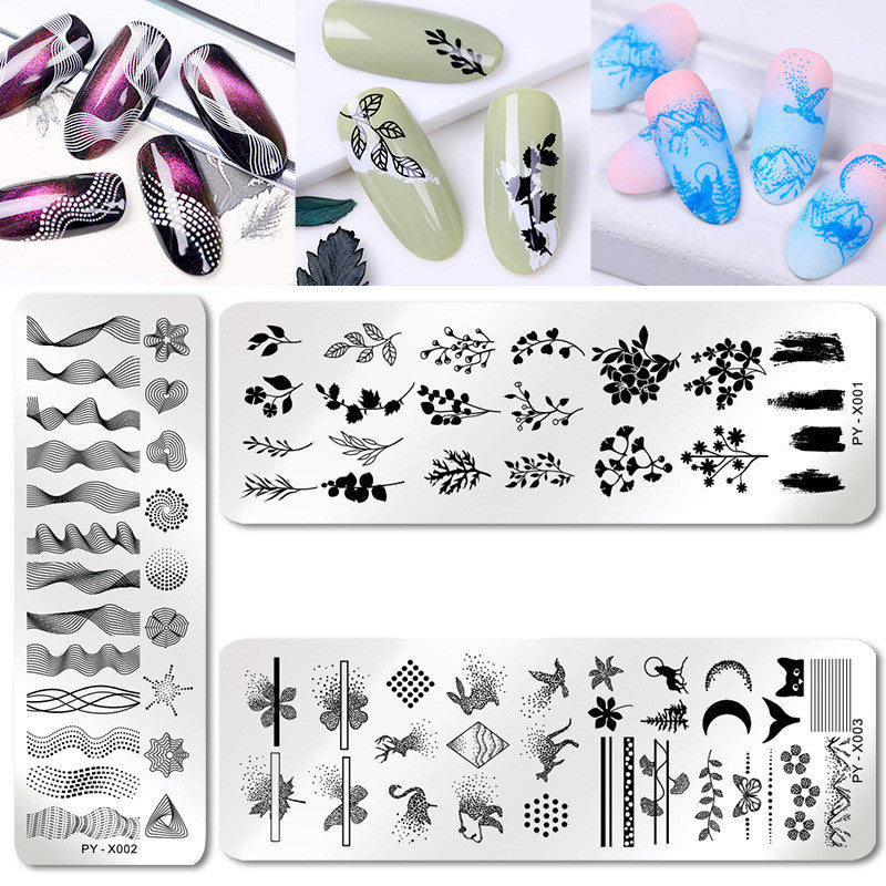 Floral Stainless Steel Nail Art Stamping Plate