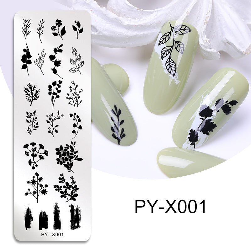 Floral Stainless Steel Nail Art Stamping Plate