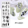 Floral Stainless Steel Nail Art Stamping Plate