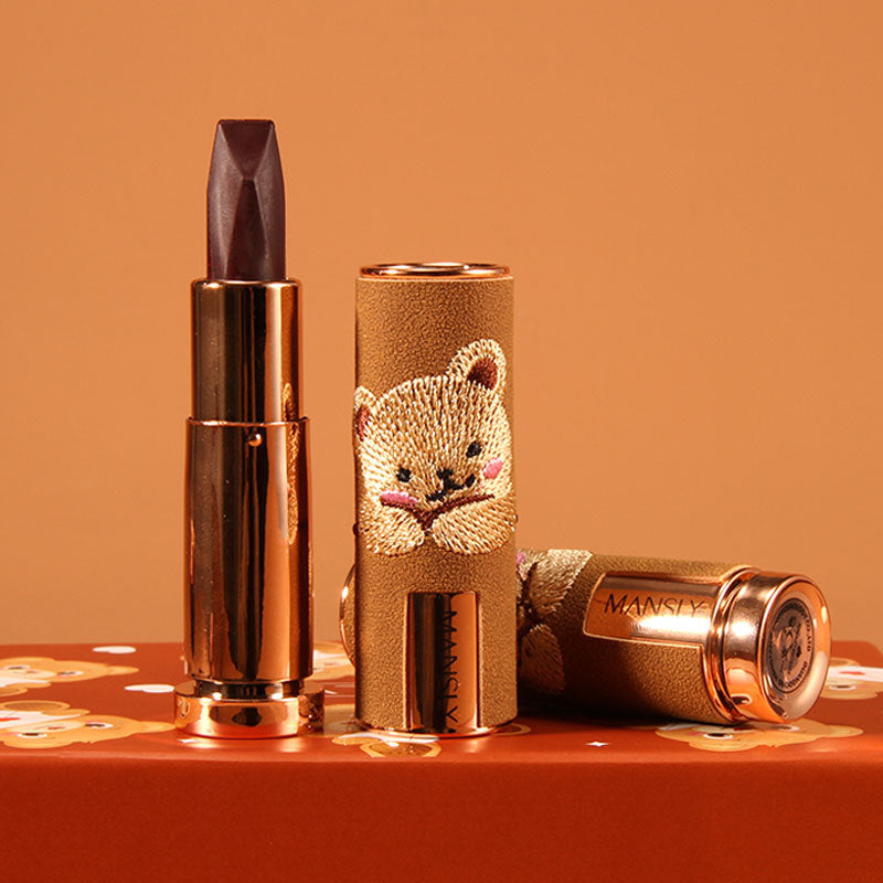 Mansly Bear Three-Color Lipstick Cushion Two-Piece Set