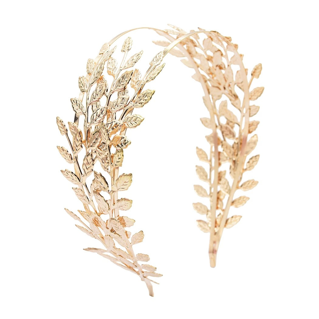 Double Leaf Alloy Headband