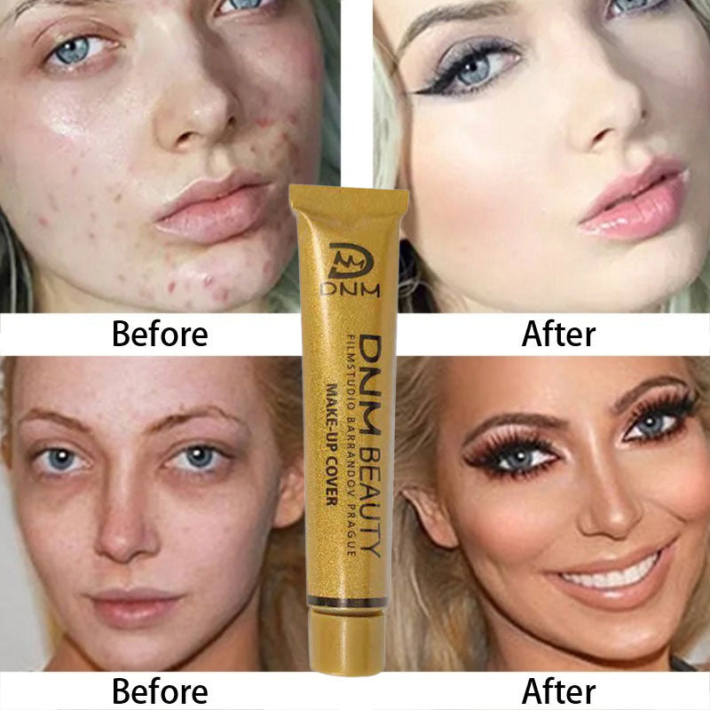 DNM Concealer Liquid Foundation Cream Cover Tattoo Blemish Skin MarksConcealer Moisturizing Full Camouflaged Natural Brighten Makeup