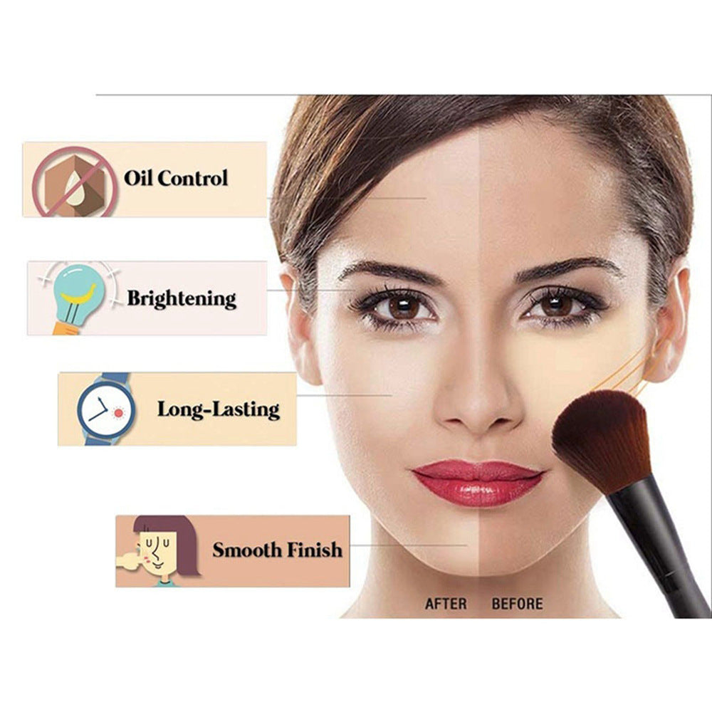 Fana Face Foundation Powder Oil Control Contour Full CoverBanana Powder Translucent Mineral Makeup Base Matte Foundation Make Up