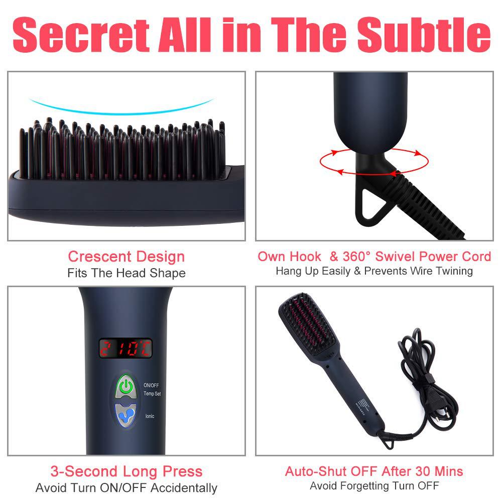 Lonic Lcd Liquid Crystal Display Hair Straightening Comb
