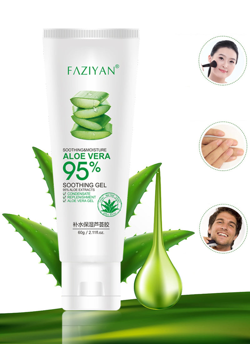 Faziyan Aloe Vera Face Cream, Soothing Gel, Skin Care, Blemish Remove, After Sun Day Moisturizing Lotion, Skin Nourishing, 60G