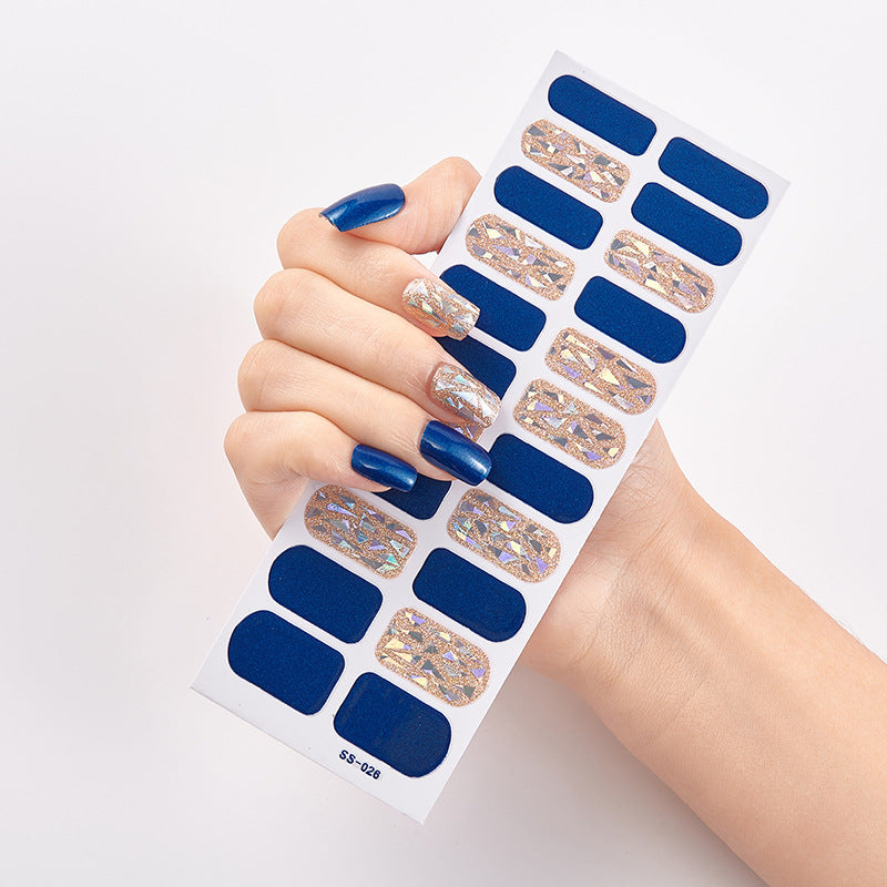 European, American And Japanese Gold Stamping 3D Laser Manicure Stickers Colorful Christmas Alphabet Nail Stickers