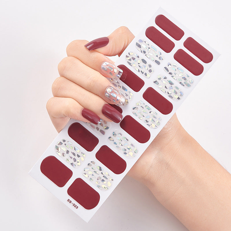 European, American And Japanese Gold Stamping 3D Laser Manicure Stickers Colorful Christmas Alphabet Nail Stickers