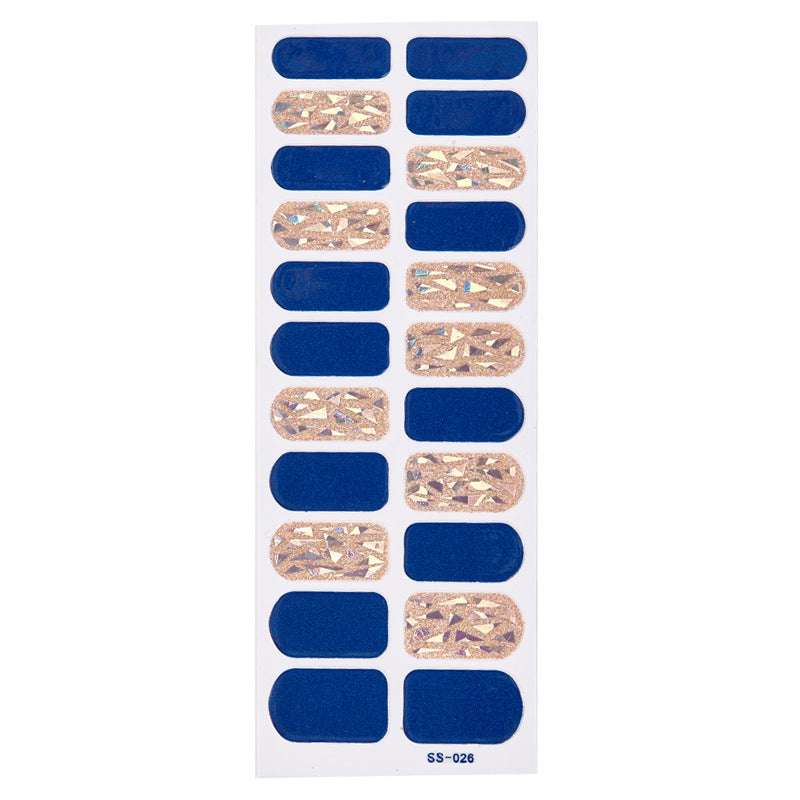 European, American And Japanese Gold Stamping 3D Laser Manicure Stickers Colorful Christmas Alphabet Nail Stickers