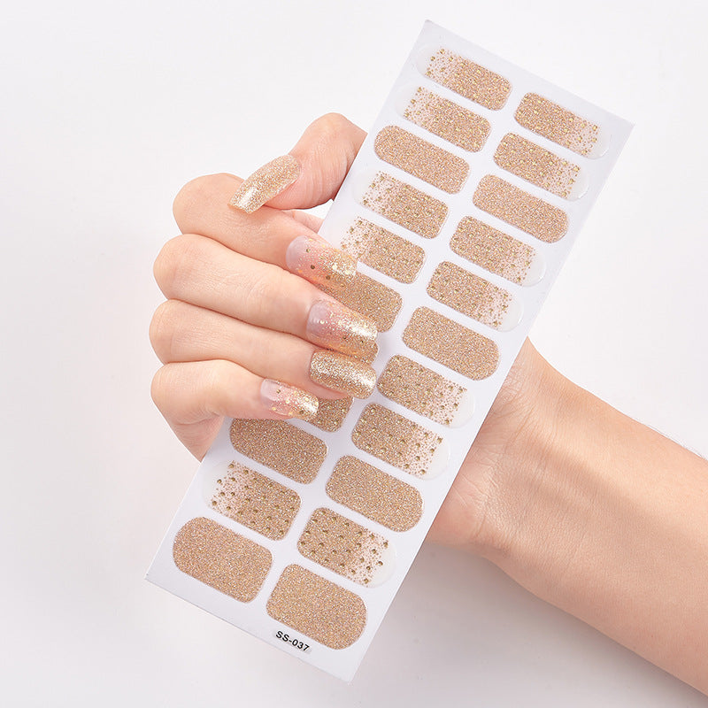 European, American And Japanese Gold Stamping 3D Laser Manicure Stickers Colorful Christmas Alphabet Nail Stickers