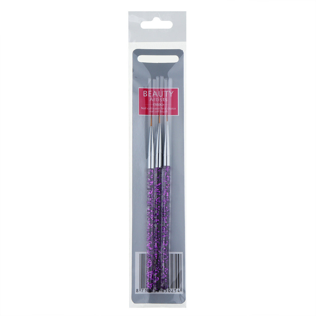 Kolinsky Acrylic Sequin Rod Draw Line Stroke Flower Brush Tool ted Nail Pen