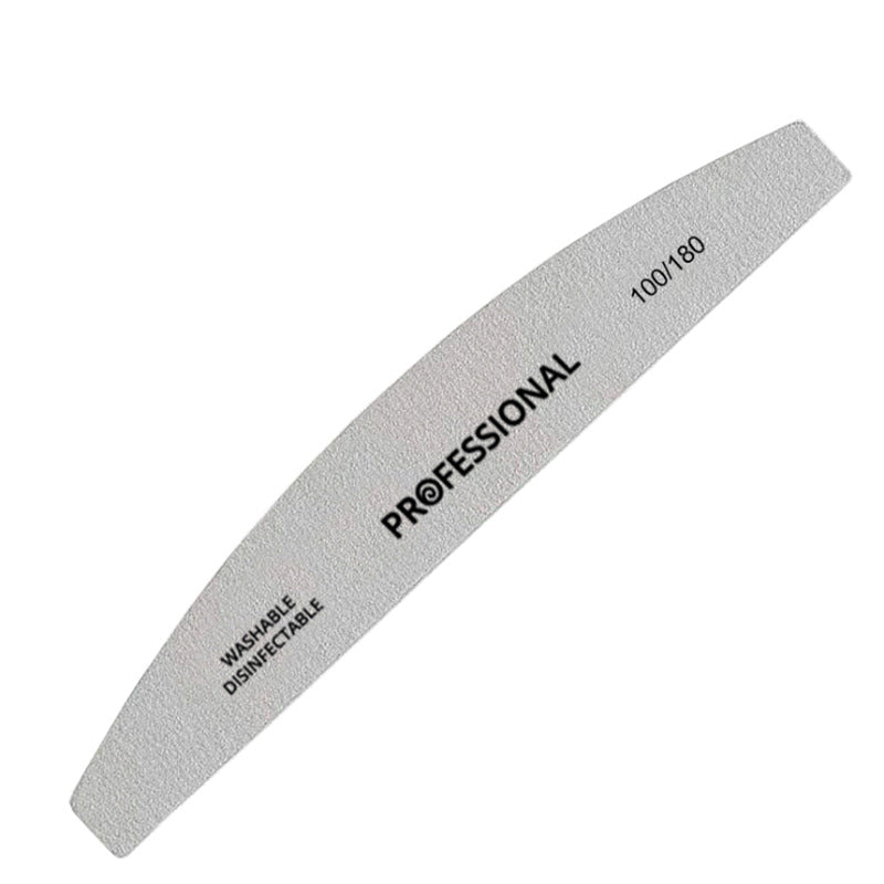 Nail File Half-moon Shape Nourishinging Purple Heart With Teeth Rubbing Strip, Polishing Strip 100 180 Mesh Emery Nail Tool