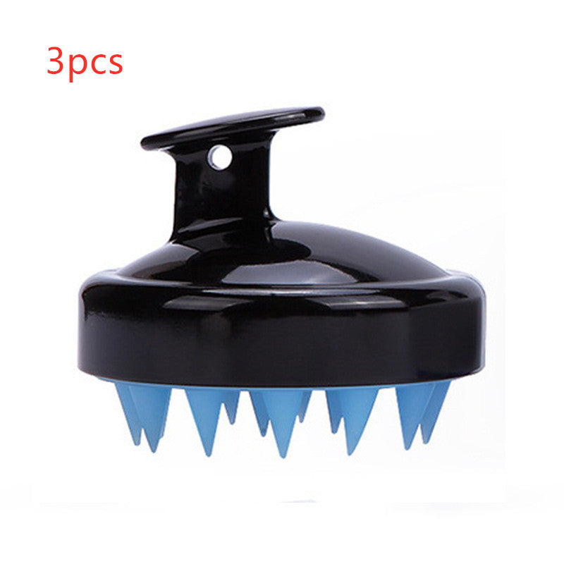 Silicone shampoo brush massager