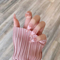 Net Red False Nail Sticking Wearing Nail Finished Nail Piece Love Peach Heart Nail Patch Removable Nail Patch N12