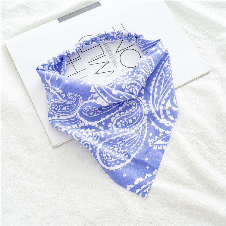 Ladies Elastic Band Wrap Headscarf Headband Cross-Border All-Match Triangle Skin Markf Three-State Hair Ring