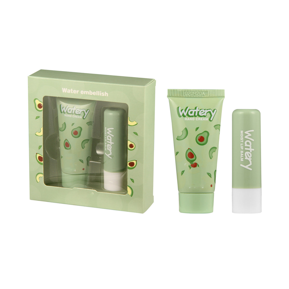 Watery Heng Fang Shi Jing, Avocado, Strawberry, Peach, Hand Cream, Lip Balm, A Set Of Moisturizing And Moisturizing Students.