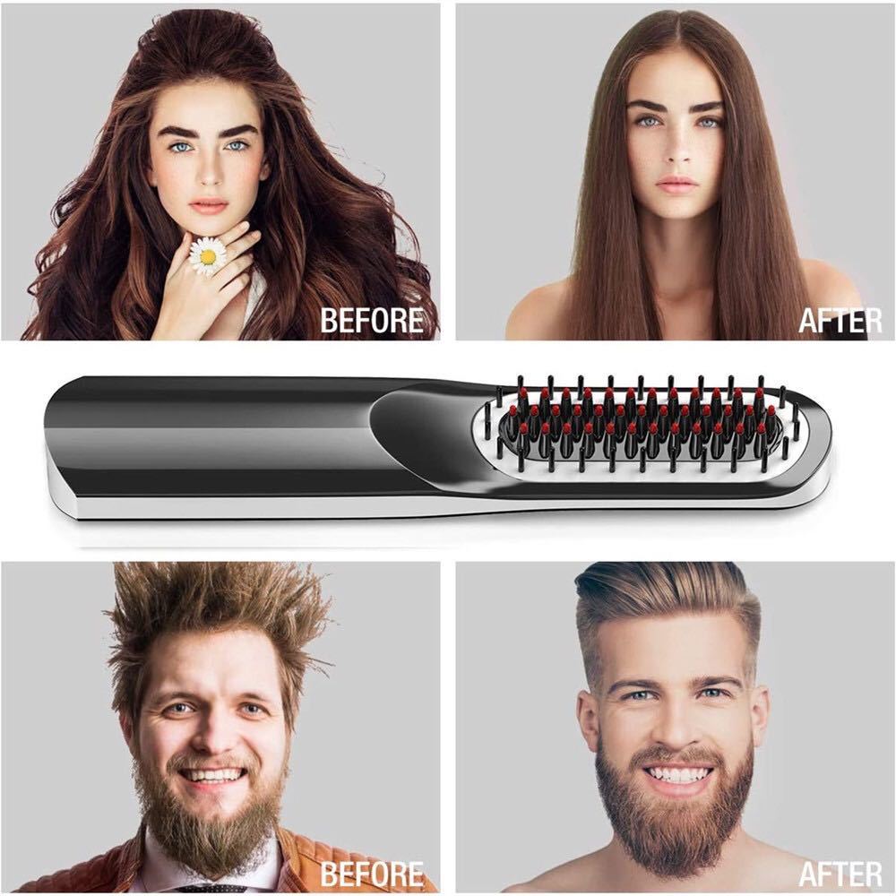 NASV Usb Charging Straight Hair And Beard Comb