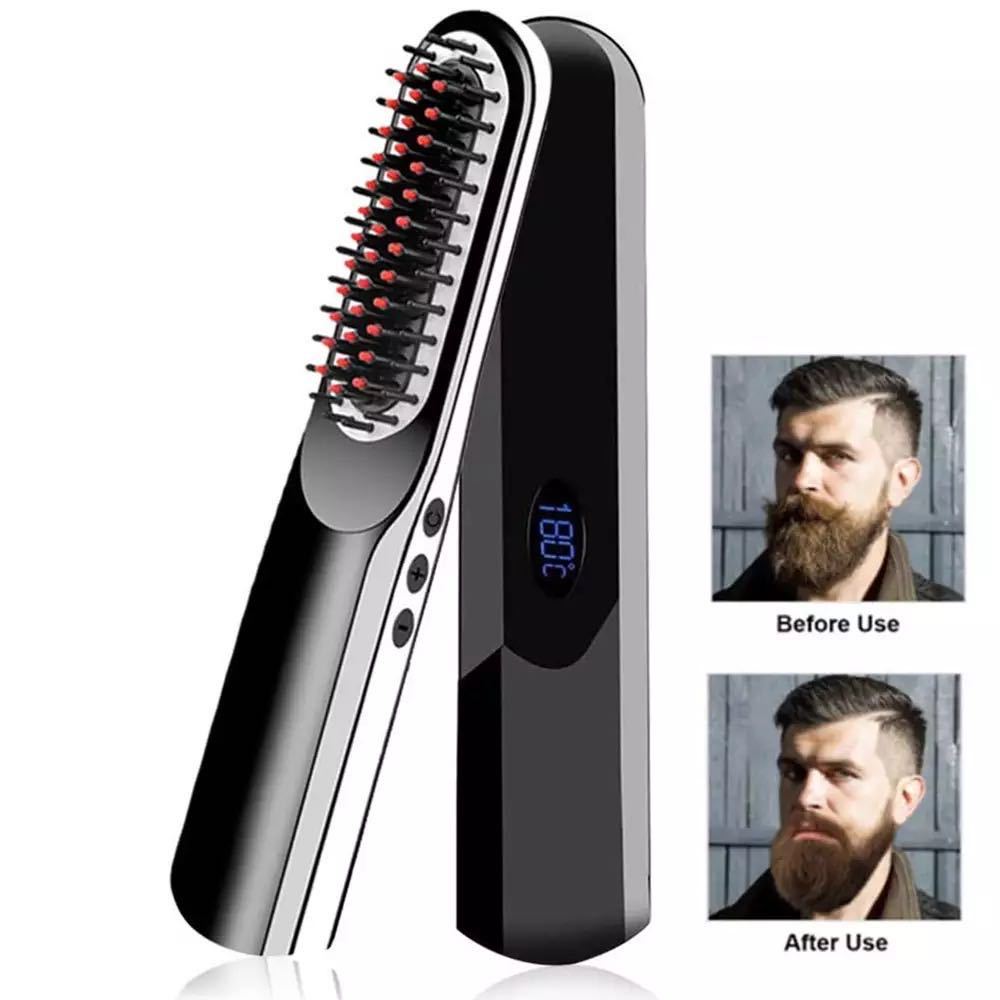 NASV Usb Charging Straight Hair And Beard Comb