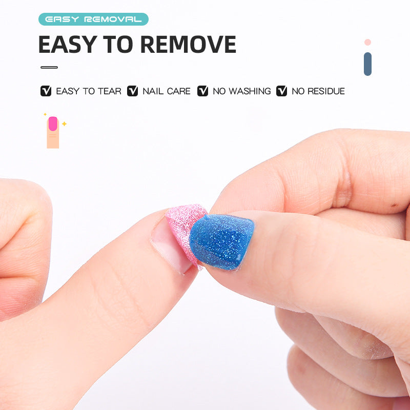 Glam Nail Cross-Border Children Girls Makeup Nail Stickers Set Girls Play House Handmade Diy Nail Stickers Makeup Toys