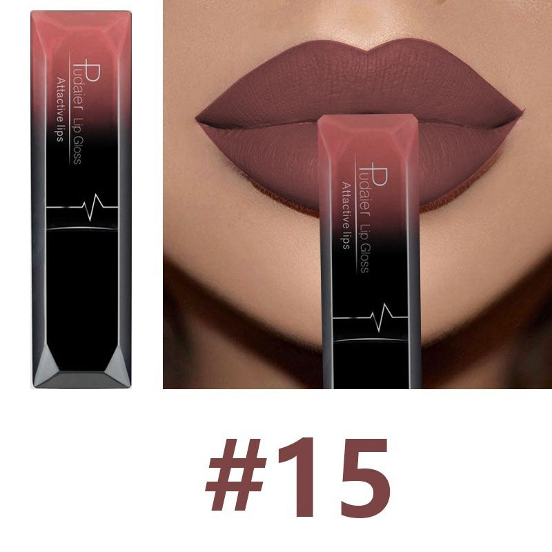 Pudaier Makeup matte matte lip gloss lipstick